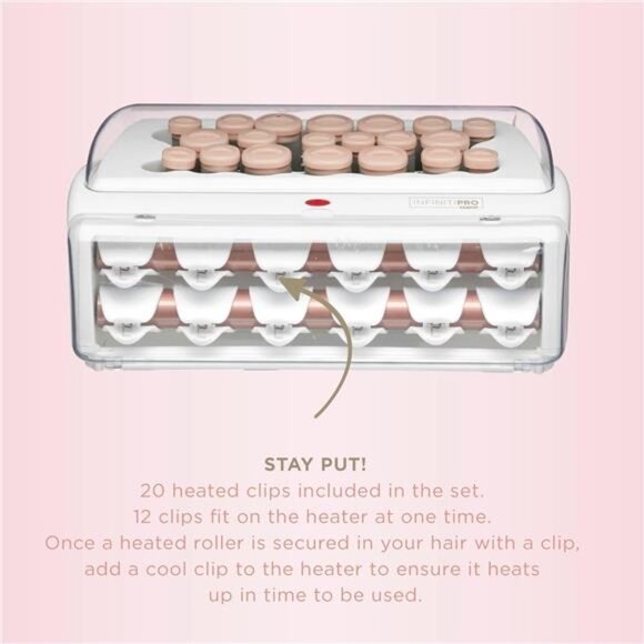 Ceramic Flocked Hot Rollers – 20-Piece Set for Long-Lasting Voluminous Curls - Picture 6 of 7